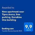New Apartment Near Tipos Arena, Free Parking, Danubius One Building